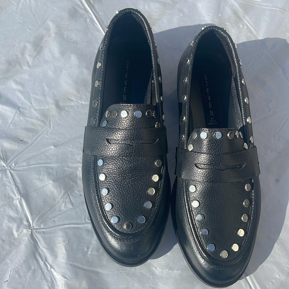 Steven Madden Black Ample Leat shoe